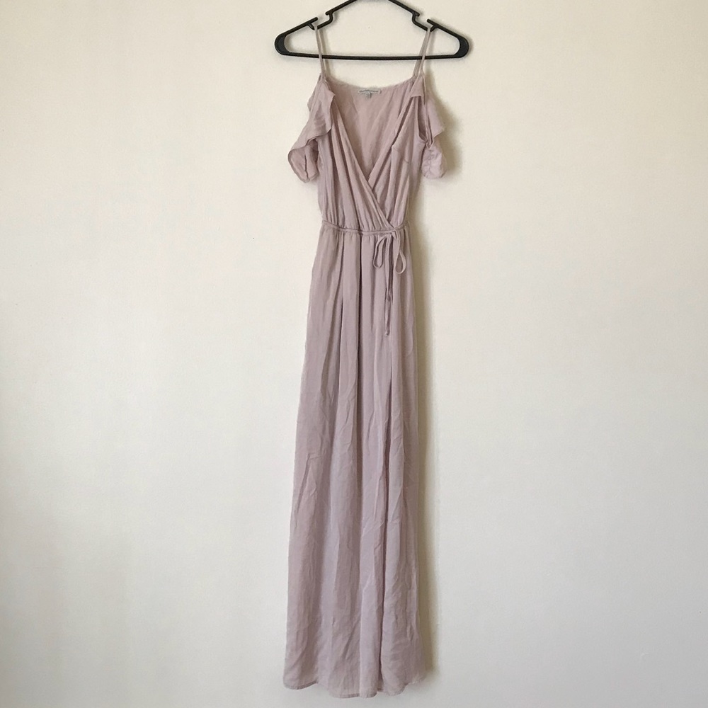 Blush polyester maxi dress